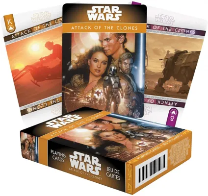 'Star Wars: Attack of the Clones' Deck of Cards from Aquarius on Amazon.